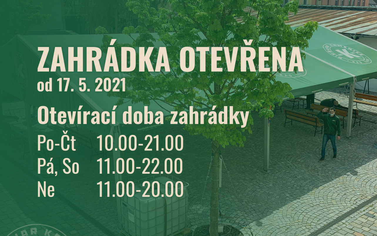 Jídelní lístek ZAHRÁDKA 17. - 21. 5. 2021