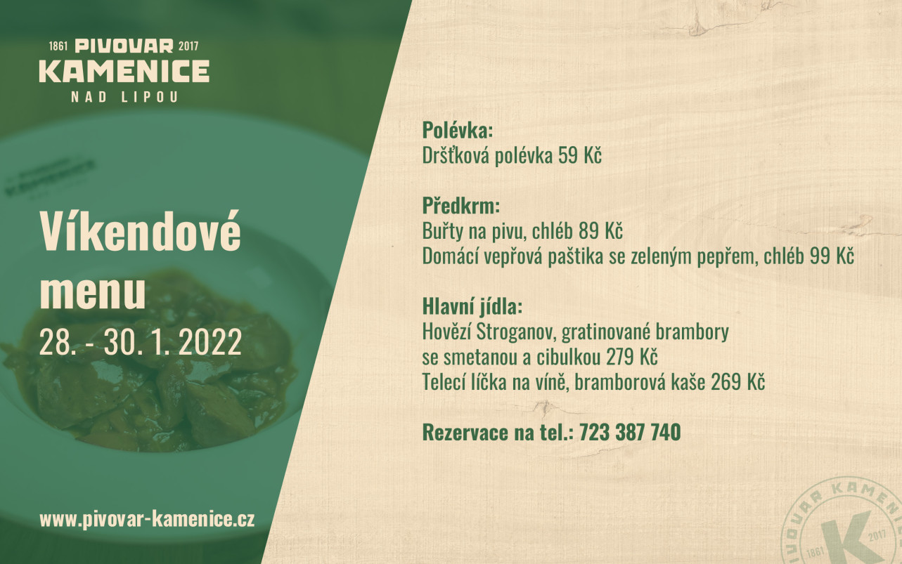 Polední menu 23. - 27. 3. 2026